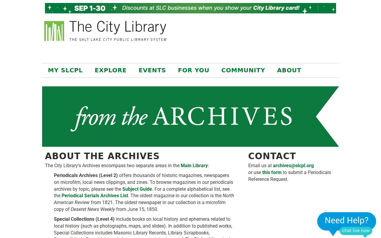 Salt Lake County city directory library archives
