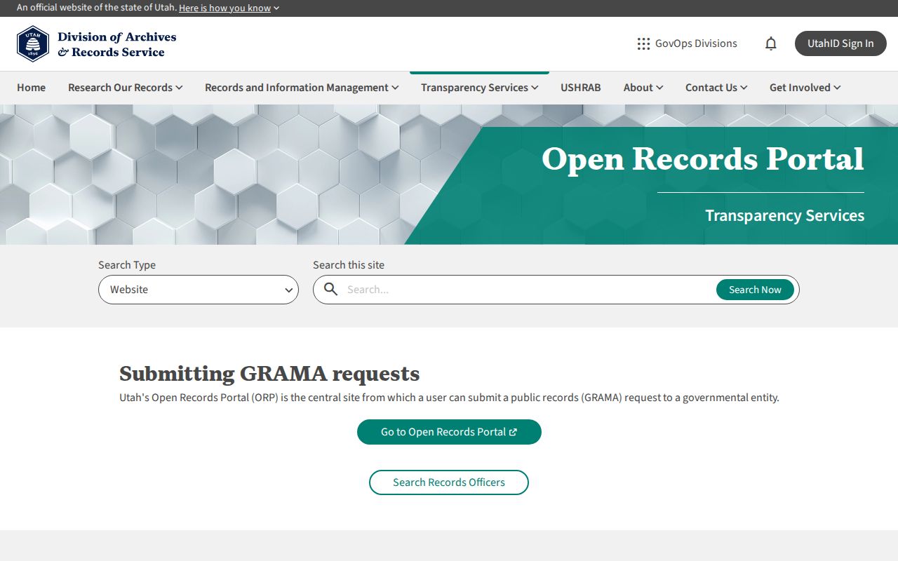 Salt Lake County residents directory Utah Open Records Portal