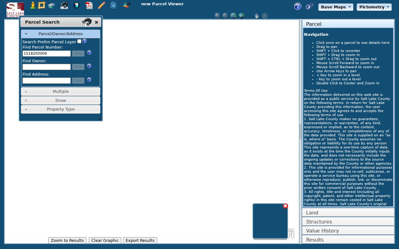 Salt Lake County neighbors parcel GIS viewer