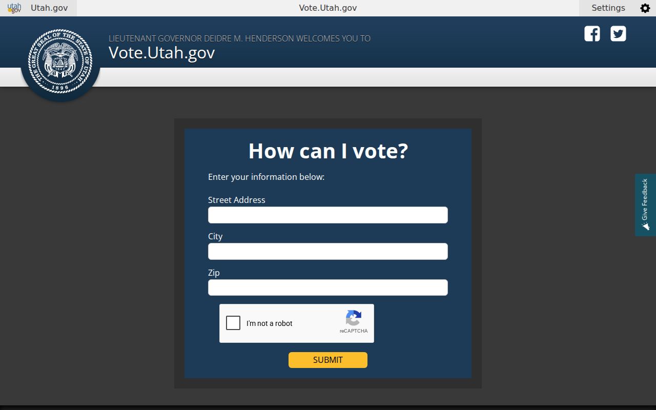 Salt Lake County resident lookup Utah voter status search